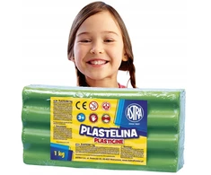 Astra plastelinas 1kg, ryškiai žalias, minkštas, vaikams