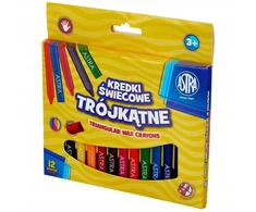 Astra Trikampės vaškinės kreidelės mokyklai 12 vnt.
