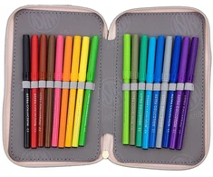 Astrabag 3 skyrių mokyklinis penalas su pilna įranga