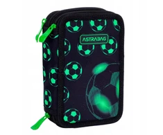 Astrabag futliar su futbolo tema, 3 skyriai, su mokykliniais reikmenimis