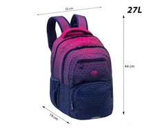 Astrabag Mergaičių mokyklinė kuprinė su laptopo skyriumi, širdelių raštu