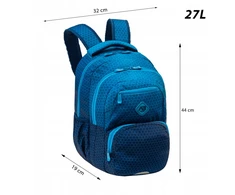 Astrabag Mokyklinė kuprinė jaunimui su skyriumi nešiojamam kompiuteriui, mėlyna
