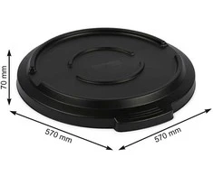 Atliekų konteinerio dangtis Titan Rotho Pro 120L juodas