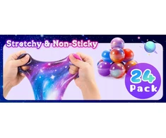 Atopdream Cosmic Slime Balls rinkinys, vakarėlio dovana vaikams, 24 vnt