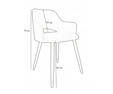 Atos Milano kėdė, juoda koja MG09
