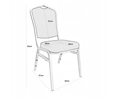 Atos Vega konferencijų banketinė kėdė, auksinis rėmas, Sparta bronza