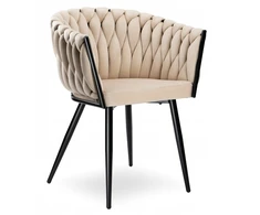 Ehokery Poland Pinta veliūro kėdė COFTON Juodas VELVET beige