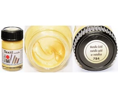 Auksiniai metaliniai dažai audiniams Marabu, 15ml