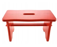 AUKŠTA RAUDONAI DAŽYTA taburetė RYCZKA WOODEN STOOL virtuvės taburetė FSC