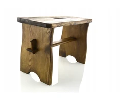 AUKŠTAS DAŽYTAS Ąžuolo taburetė RYCZKA WOODEN STOOL virtuvės taburetė FSC