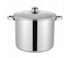 Aukštas puodas, nerūdijantis plienas, bigos, sriubos, sultinys, 9 litrai