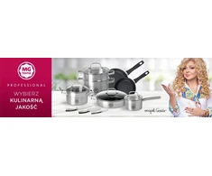 Aukštas puodas su dangčiu, nerūdijančio plieno MG Home Professional, 24 cm, indukcinis