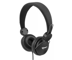 Ausinės su lankeliu HS-736B Sbox 3.5mm/1.2m juodos