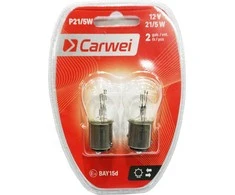 Aut.lemp./posūk./stabdž. Carwei 21/5W/12V/2vnt. BAY15d