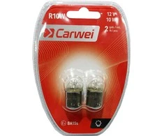 Aut.lemputės/pažibinčiui Carwei 10W/12V/2vnt. BA15s
