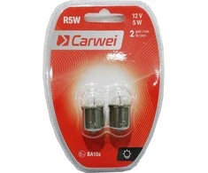 Aut.lemputės/pažibinčiui Carwei 5W/12V/2vnt. BA15s
