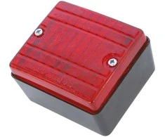 Automobilio priekabos galinis rūko žibintas Carpoint 70x80mm raudonas