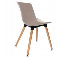 Avida Design Kėdė valgomajam, svetainei, virtuvės stalui, palėpei, moderni smėlio spalvos mediena