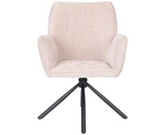 Avida Design LOZANO Smėlio spalvos minkšta pasukama kėdė Home Office Living Room valgomajam