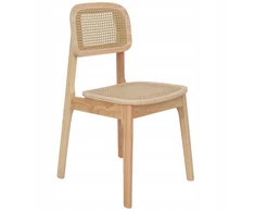 Avida Design Savio Rattan medinė kėdė, natūrali skandinaviška Japandi boho guma