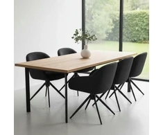 Avida Design Sukamoji kėdė, skirta Home Office Living Room valgomajam, apmušta Greta Grafit