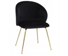 Avida Design Valgomojo kėdė svetainės stalui, minkšta SNAP Ganta Loft Welwet Juodas
