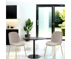 Avida Design Valgomojo kėdė svetainės stalui, minkšta SNAP Dori Loft Welvet rusvai gelsvas