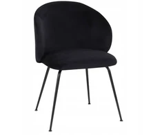 Avida Design Valgomojo kėdė svetainės stalui, minkšta SNAP Ganta Loft Welwet Juodas