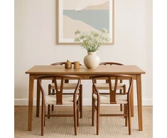 Avida Design Vero WALNUT medinė kėdė Natūralaus pluošto Boho Svetainė Balkonas Terasa