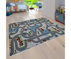 AW DYWAN ULICE MIASTO Auta Cars 150x200 Scanroad pilka-mėlyna