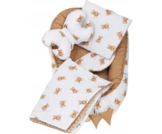 BABY COCOON NEST MINKY PIECE XXL BABYMAM RINKINYS, 7 ELEMENTAI.