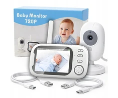 Baby Monitor ELECTRONIC NANNY CAMERA HD NAKTINIS REŽIMAS LIVE WIFI BELAIDAS LCD