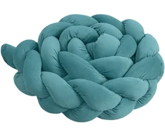 Baby Raj Ochraniacz do łóżeczka warkocz velvet spalva szałwia jūros spalvos 200 cm / 2m