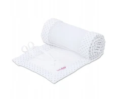 Babybay Ochraniacz Siateczkowy Piqué do Maxi,Spring i Comfort Balta Kropki 168x24cm
