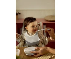 BABYBJORN - 3 dalių šviesiai pilkos spalvos maitinimo rinkinys