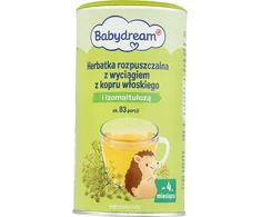 BABYDREAM tirpi pankolių arbata su izomaltulioze 190 g po 4 mėn