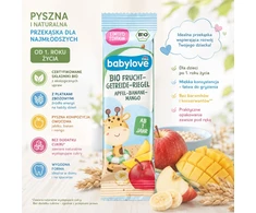 BABYLOVE BIO SVEIKŪS MINKŠTI AVIŽŲ BATONAI VAIKAMS BE CUKRAUS SU MANGO