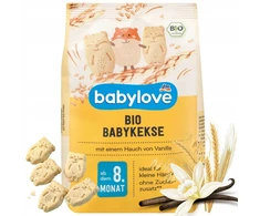 BABYLOVE BIO VANILINIAI SAUSINIAI SLAUKAI VAIKAMS UŽKANDŽIAI BE CUKRAUS 8m