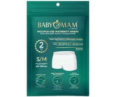 BABYMAM DAUGkartinio naudojimo KELNĖS PO GIMdymo S/M 2 vnt., Tinklelio