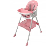 BabyStar VAIKŲ MAITINIMO KĖDĖ, sulankstoma, STALAS, DĖKLĖ, 3 viename PRIEDAI MILUTO