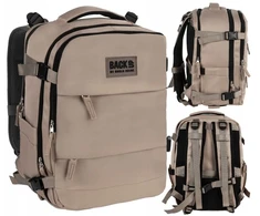 Back Up KELIONINĖ KURIŠINĖ RANKINIUI LĖKTUVO BAGAŽA 40 ​​x 30 x 20 cm BEIGE