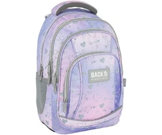 Derform Back Up Kuprinė "backup" 26l, daug skyrių, pastelės ir sidabrinės širdys