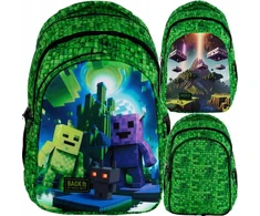 Back Up Kuprinė SZKOLNY GAMINGOWY MINECRAFT 3W1 DLA GRACZA CHLOPCA GAMERA DO SZKOLY