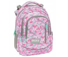 Back Up Mokyklinė kuprinė BackUP Foam, 24 L, rožinė/pilka