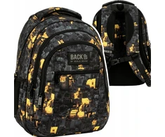 Back Up Mokyklinė kuprinė jaunimui Backup 26l, juoda-geltona