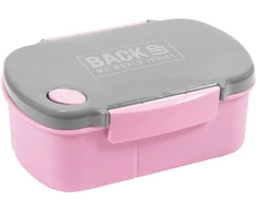 Back Up Rožinis maisto dėklas vaikams, 3 skyriai, 500 ml