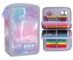 Back Up Trys skyrių mokyklinė penalė su priedais Pastel Kosmos