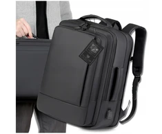 Kelioninis Bad&amp;Bags Juodas Kelioninė kuprinė, skirta lėktuvo rankiniam bagažui USB CABIN Business