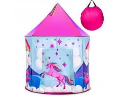 Bakalu Vaikiška palapinė Princess Palace Unicorn Rožinė Castle Didelė 130 cm