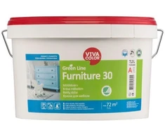 Baldų dažai VIVACOLOR Žalias LINE FURNITURE 30, pusiau matiniai, baltos sp., 7,2 l